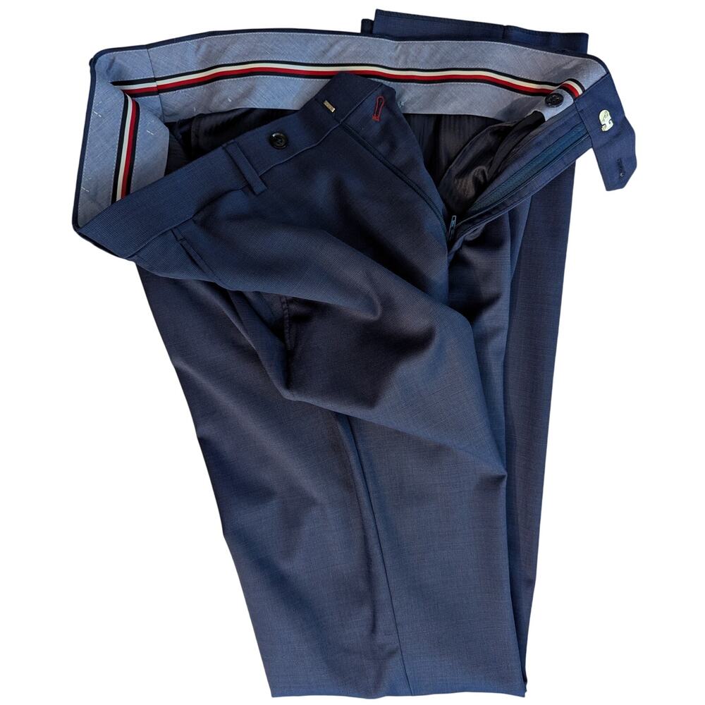 Tommy Hilfiger Lowen Navy Blue Slacks Dress Pants Mens Size 34 - Picture 4 of 11